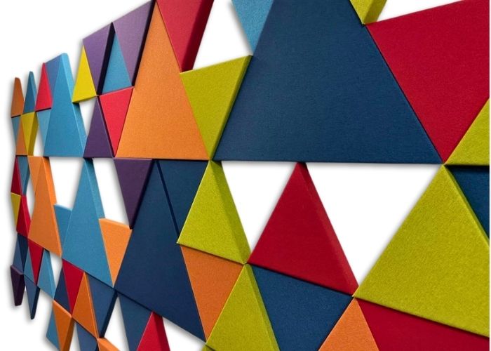 akustik kumaş kaplı üçgen panel ankara aksa akustik